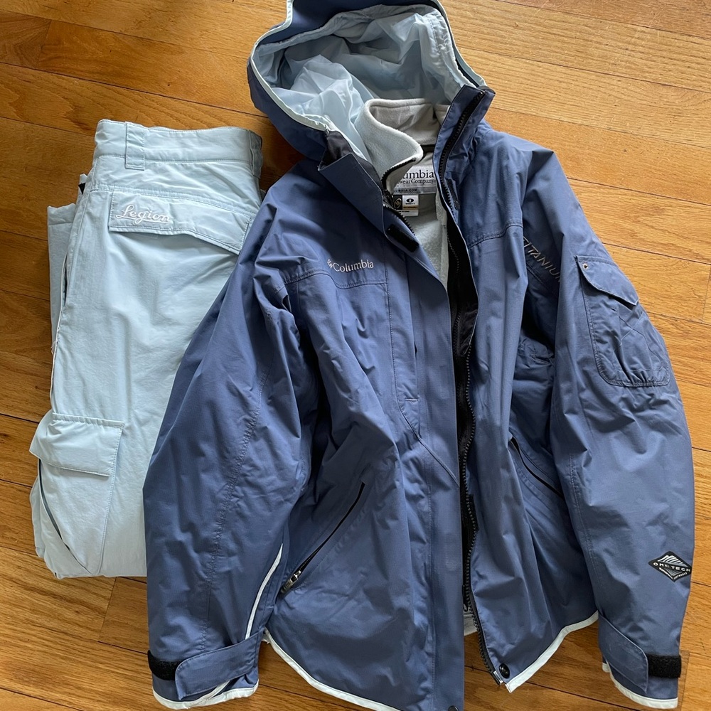Ladies powder blue ski pants, Size small